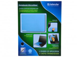 Коврик пластиковый DEFENDER Notebook microfiber (ассорти- blue, grey) 300х225х1.2 мм фото №1004