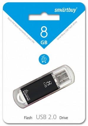 Память Flash USB 08 Gb Smart Buy V-Cut Black фото №1078