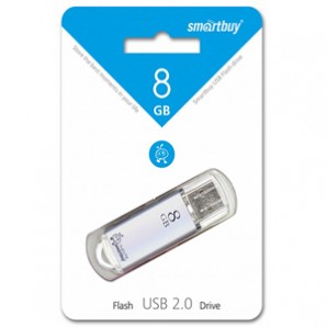 Память Flash USB 08 Gb Smart Buy V-Cut Silver фото №1344
