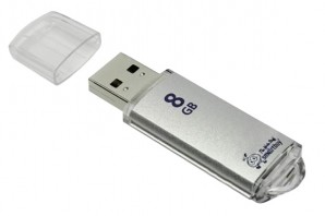 Память Flash USB 08 Gb Smart Buy V-Cut Silver фото №1345