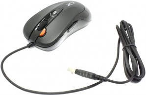 Мышь A4-X-705K, черная, USB, 3 кнопки+колесо-кнопка, кнопки смены разрешения и "тройной выстрел", оптика, 2000dpi, встр.память-16Кб, частота опроса 1000Гц фото №1530