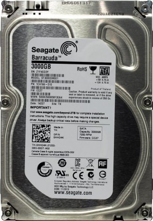 Жёсткий диск Seagate 3000Gb ST3000DM001 64Mb SATA III фото №1581