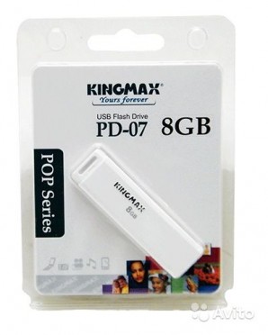 Память Flash USB 08 Gb Kingmax PD-07 White фото №1591