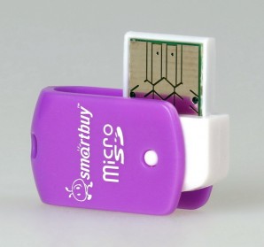 Устройство чтения карт памяти Smartbuy (SBR-706-F) MicroSD фиолетовый фото №1623