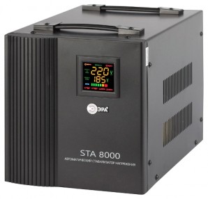 Стабилизатор напряжения ЭРА  STA-8000 (1/24)  8000 Вт. 140В -270В. Выходное напряжение 220В (+/-8%). Защита от повышенного/пониженного напряжен фото №1797