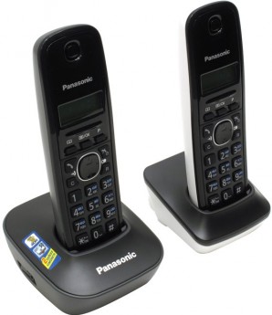 Телефон беспроводной Panasonic KX-TG1612RU1 (черный+белый, 2 трубки) фото №1932