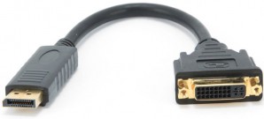 Переходник DisplayPort(m) - DVI(f) Gembird A-DPM-DVIF, 20M/19F, пакет фото №2897