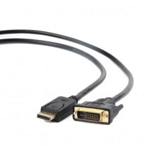 Кабель DisplayPort(m)-DVI(m) Gembird/Cablexpert CC-DPM-DVIM, 1.8м, 20M/19M, черный, экран, пакет фото №2900