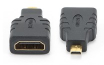 Переходник HDMI-microHDMI Gembird A-HDMI-FD, 19F/19M, золотые разъемы, пакет фото №3053