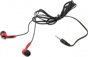 Наушники Defender Basic 604 черный + красный кабель 1,1 м фото №3186