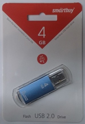 Память Flash USB 04 Gb Smart Buy V-Cut Blue фото №3854