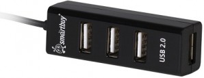 Разветвитель USB 2.0 HUB Smartbuy Engine 4 порта черный (SBHA-160-K) фото №3937