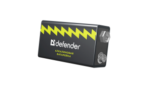 Батарея Defender алкалиновая 6LR61-1B Крона, в блистере 9 В фото №3983