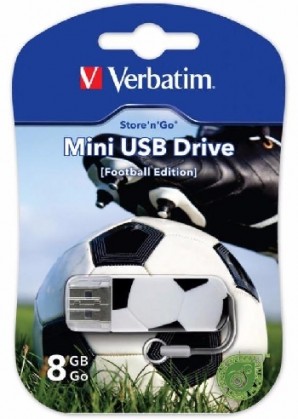 Память Flash USB 08 Gb Verbatim Mini Graffiti Football Edition фото №4015