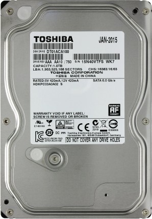 Жёсткий диск TOSHIBA 1000Gb DT01ACA100 (7200rpm) 64Mb SATA-III фото №4093