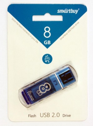 Память Flash USB 08 Gb Smart Buy Glossy series Blue фото №4120