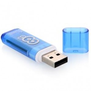 Память Flash USB 08 Gb Smart Buy Glossy series Blue фото №4121