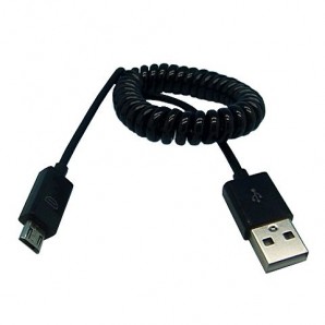 Кабель USB -Am/microB 5p 1м Smartbuy спиральный, длина 1,0 м, черный (iK-12sp black) фото №4317