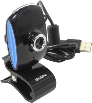 Веб-камера SVEN IC-350 0.30 млн пикс., 640x480, USB 2.0, ручная фокусировка, встроенный микрофон, крепление на мониторе фото №4805