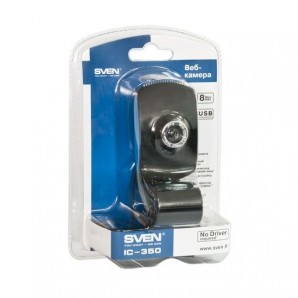 Веб-камера SVEN IC-350 0.30 млн пикс., 640x480, USB 2.0, ручная фокусировка, встроенный микрофон, крепление на мониторе фото №4806