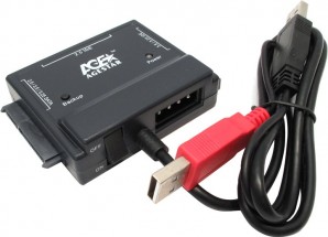 Контроллер AgeStar FUBCP 2.5"/3.5"/5.25" IDE+ 2.5"/3.5"/5.25" SATA USB2.0, пластик, черный, BackUp, блок питания фото №4926