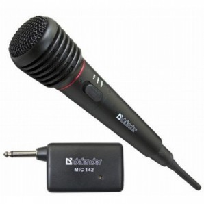 Микрофон Defender MIC-142 беспроводной Пластик, дистанция до 15 м фото №4985