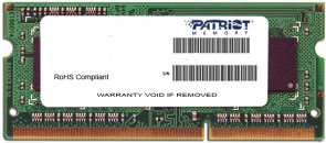 Память SO-DIMM DDRL III 04Gb PC1600 Patriot 1.35 фото №5684