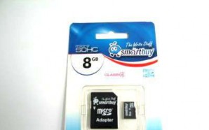 Память MicroSDHC 008Gb Smart Buy class 4 (с адаптером SD) фото №6025