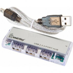 Разветвитель USB 2.0 HUB Smartbuy 4 порта с магнитом белый (SBHA-6806-W) фото №6222