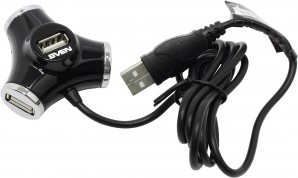 Разветвитель  SVEN HB-012 USB 2.0, 4 порта черный фото №6259