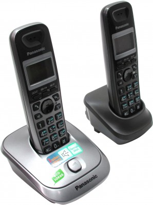 Телефон беспроводной Panasonic KX-TG2512RU1 серый металлик фото №6322