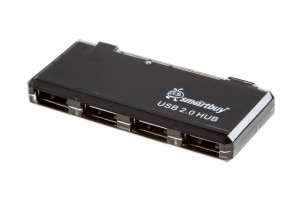 Разветвитель USB 2.0 HUB Smartbuy 4 порта черный (SBHA-6110-K) фото №6434