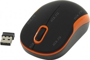 Мышь беспроводная Gembird MUSW-200BKO, soft touch, черн/оранж, 2кн.+колесо-кнопка, 2.4ГГц фото №6494