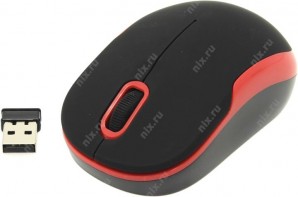 Мышь беспроводная Gembird MUSW-200BKR, soft touch, черн/красн, 2кн.+колесо-кнопка, 2.4ГГц фото №6495