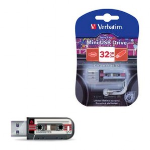 Память Flash USB 32 Gb Verbatim Mini Cassette Edition Black фото №7016
