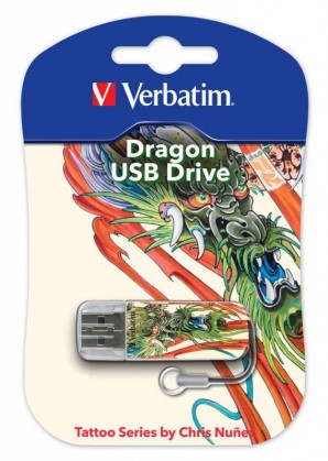 Память Flash USB 32 Gb Verbatim Mini Tattoo Edition Dragon фото №7023