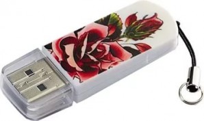 Память Flash USB 32 Gb Verbatim Mini Tattoo Edition Rose фото №7027