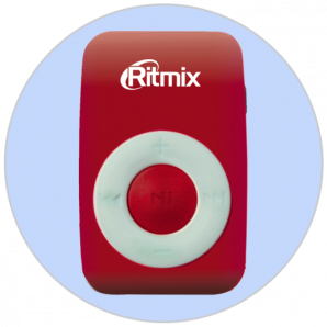 Плеер Flash RITMIX RF-1010 Красный без дисплея, без встроенной памяти, разъем для карты памяти MIcroSD до 16Гб, формат аудио: MP3, клипса для крепления к одежде, световая индикация работы фото №7101