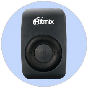 Плеер Flash RITMIX RF-1010 Серый без дисплея, без встроенной памяти, разъем для карты памяти MIcroSD до 16Гб, формат аудио: MP3, клипса для крепления к одежде, световая индикация работы фото №7125