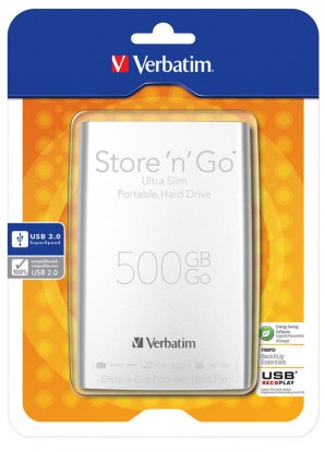 Жёсткий диск Verbatim 500 GB USB 3.0 Store'n'Go Slim Silver фото №7281