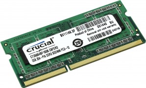 Память SO-DIMM DDRL III 02Gb PC1600 Crucial (CT25664BF160BJ) 1.35V фото №7346
