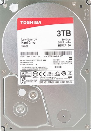 Жёсткий диск TOSHIBA 3000Gb E300 HDWA130UZSVA (SATA 6Gb/s, 5940 rpm, 64Mb) Low-Energy фото №7602