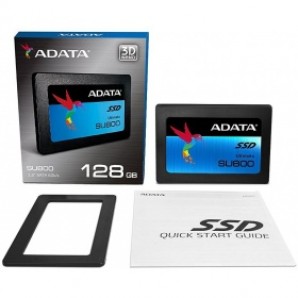 Жёсткий диск SSD 2.5" 128 GB A-DATA SU800 Client SSD ASU800SS-128GT-C SATA 6Gb/s, 560/300, IOPS 75/50K, MTBF 2M, 3D V-NAND TLC, 100TBW, Adapter 2.5" (7mm to 9.5mm), Retail фото №8371