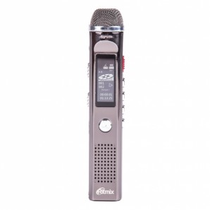 Диктофон RITMIX RR-150 4Gb Диктофон в металлическом корпусе,большой внешний микрофон, FM-радио, режимы записи PCM, NR (сокращение шумов), HQ  (стандартный) ,функция VOR,н, воспр. MP3, матричный дисплей, вст. память 4Гб, цвет- титан фото №8687