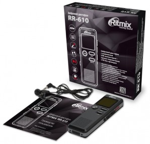 Диктофон RITMIX RR-610 4Gb с прямым подключением к ПК (встроенный USB-коннектор), VOR, воспр. MP3, радио, настройки записи, таймер записи, динамик, цвет - черный фото №8699