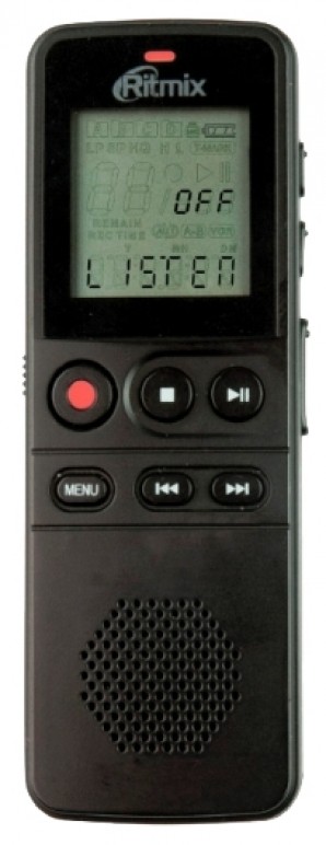 Диктофон RITMIX RR-810 4Gb сегментный дисплей, 4 режима записи  - HQ, SP, LP, NC, формат записи WAV, питание батреи 2*ААА, разъем для внешнего микрофона (идет в комплекте),чехол, ремешок фото №8715