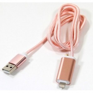 Кабель Telecom USB - 8-pin для Apple, для наушников 3,5 мм и зарядки <TA12858-P> Rose фото №8893