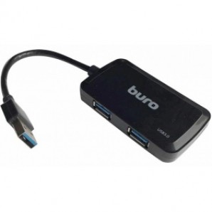 Разветвитель USB 3.0 Buro BU-HUB4-U3.0-S черный фото №9133