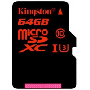 Память MicroSDXC 064GB Kingston Class10 UHS-I U3  R/W 90/80 MB/s с адаптером (SDCA3/64GB) фото №9187