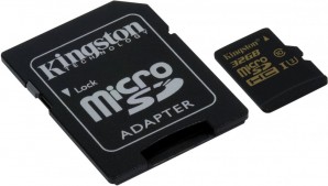 Память MicroSDHC 032GB Kingston Class10 UHS-I(U3) Gold Series с адаптером SD (SDCG/32GB) фото №9390
